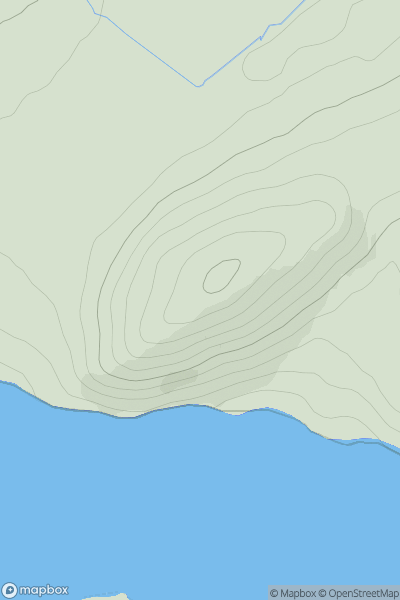 Thumbnail image for Ord Hill [Loch Vaich to Moray Firth] [NH668537] showing contour plot for surrounding peak